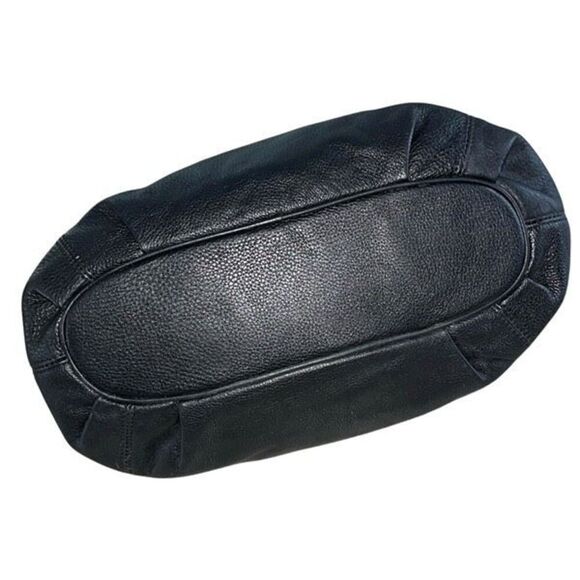 Michael Kors Womens Leather Ring Handle Hobo Handbag Black - Picture 4 of 11